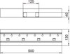 T-Stück symmetrisch 70x130x500, St, reinweiß, RAL 9010