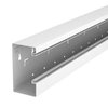 Geräteeinbaukanal asymmetrisch 70x130x2000, St, reinweiß, RAL 9010
