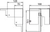Inneneck vereinfacht asymmetrisch 70x170x128, St, reinweiß, RAL 9010