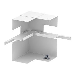 Inneneck vereinfacht asymmetrisch 70x170x128, St, reinweiß, RAL 9010