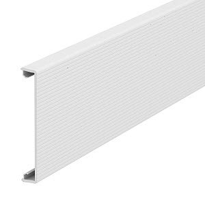 Oberteil kanneliert 80x2000mm, PVC, reinweiß, RAL 9010