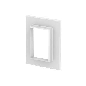 Wandabschlussblende geschlossen 138x178x25, Alu, reinweiß, RAL 9010