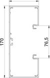 Geräteeinbaukanal symmetrisch 70x170x2000, Alu, EL