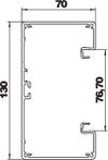 Geräteeinbaukanal symmetrisch 70x130x2000, Alu, EL