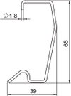 Spannbügel für Konsole BKN 65x39x1,8, St, FS