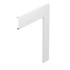 Oberteil für Flachwinkel 80 12x76,5x400, St, reinweiß, RAL 9010