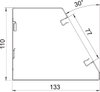 Geräteeinbaukanal asymmetrisch 133x110x2000, St, reinweiß, RAL 9010