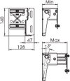 Befestigungskonsole Tiefe 78 - 127 140x128x127, St, FS