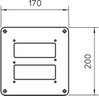 Bodenplatte 200x170x3mm, St, FSK, weißaluminium, RAL 9006