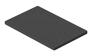 Gummiunterlage 70x110x4mm, GUM, schwarz