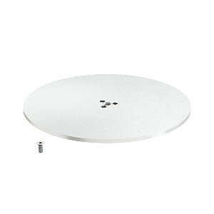 Standfuß für Installationssäulen F Ø350x8mm, St, reinweiß, RAL 9010