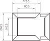 Wandabschlussblende 207x177, Alu, reinweiß, RAL 9010