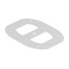 Bodenplatte für ISSDM45 185x135x3, St, FSK, reinweiß, RAL 9010