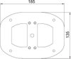 Bodenplatte für ISSDM45 185x135x3, St, FSK, weißaluminium, RAL 9006