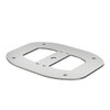 Bodenplatte für ISSDM45 185x135x3, St, FSK, weißaluminium, RAL 9006