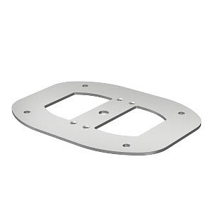 Bodenplatte für ISSDM45 185x135x3, St, FSK, weißaluminium, RAL 9006