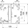 Installationssäule Säulenprofil Industrie 4000x160x160, Alu, EL