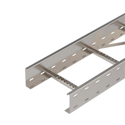 Weitspannkabelleiter gelochter Seitenholm 110x300x6000, A2, 1.4301, 2B