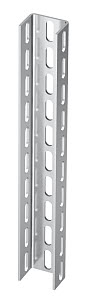 U-Stiel 3-seitig gelocht 70x50x6000, A2, 1.4301, 2B