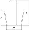Mittenabhängung für Leuchtenträgerrinne 50x70x85, St, FS
