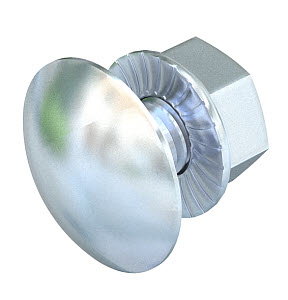 Flachrundschraube mit Kombimutter M6x12, St, G