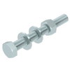 Sechskantschraube mit Mutter und Scheiben M12x100, St, F