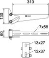 Wandausleger variabel B310mm, St, FT