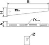 Wand- und Stielausleger mit angeschweißter Kopfplatte B110mm, A2, 1.4301, 2B