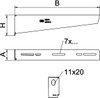 Wand- und Stielausleger mit BefestigungsschraubeM10x25 B110mm, St, FS