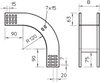 Vertikalbogen 90° fallend 60x300, St, FS