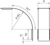 Deckel für Vertikalbogen 90° fallend B100mm, St, FS
