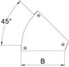 Deckel Bogen 45° für Bogen RBM 45 300 B=300mm, St, DD