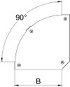 Deckel Bogen 90° für Bogen RBM 90 200 B=200mm, St, DD