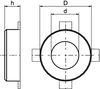 Rohrmanschette für brennbare Rohre Ø125mm, grau