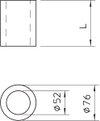 Rohrschale Ø78x100mm, braun
