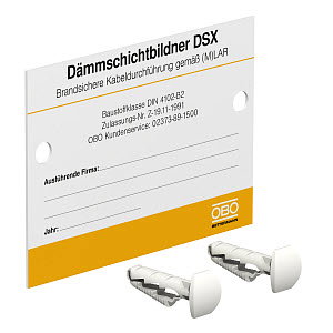 Kennzeichnungsschild für Einzelkabeldurchführungen 100x70mm, PVC
