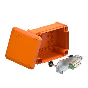 Kabelabzweigkasten für Funktionserhalt 150x116x67, PP, pastellorange, RAL 2003