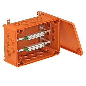Kabelabzweigkasten für Funktionserhalt 285x201x120, PP, pastellorange, RAL 2003