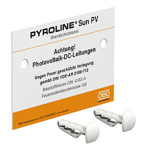 Kennzeichnungsschild für Photovoltaik-Kanal, PVC