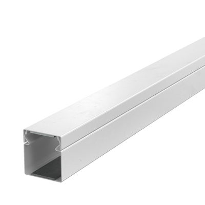 Installationskanal Metall mit Brandschutzgewebe 40x40x2000, St, P, reinweiß, RAL 9010