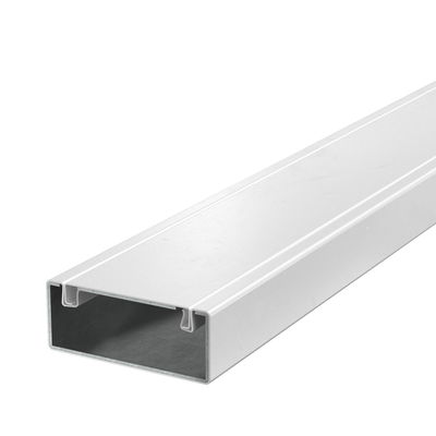 Installationskanal Metall mit Brandschutzgewebe 40x100x2000, St, P, reinweiß, RAL 9010