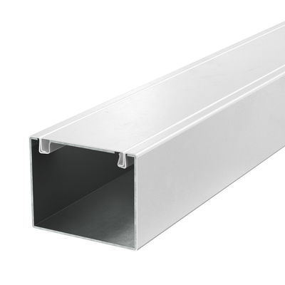 Installationskanal Metall mit Brandschutzgewebe 80x100x2000, St, P, reinweiß, RAL 9010