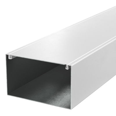 Installationskanal Metall mit Brandschutzgewebe 120x200x2000, St, P, reinweiß, RAL 9010