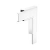 Flachwinkel mit Brandschutzgewebe 350x350x40, St, P, reinweiß, RAL 9010