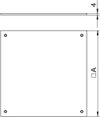 Blinddeckel für UZD250-2/3 282x282x4, St, FS