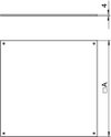 Blinddeckel für UZD350-2/3 383x383x4, St, FS