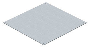 Blinddeckel für UZD350-2/3 383x383x4, St, FS