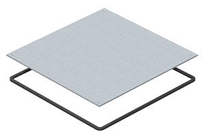 Blinddeckel UZD250-2/3 für Nasspflege 282x282x4, St, FS