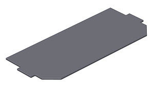 Leerplatzabdeckung 165x76mm, PVC, graphitschwarz, RAL 9011
