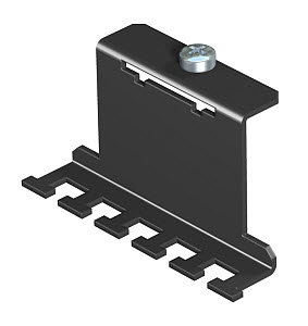 Zugentlastung Montageträger, St, FS, tiefschwarz, RAL 9005